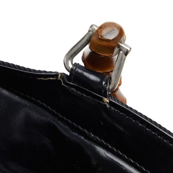 Gucci Nylon Bamboo Top Handle Bag  Canvas Handbag 002 2058 in Good condition - Picture 6 of 11